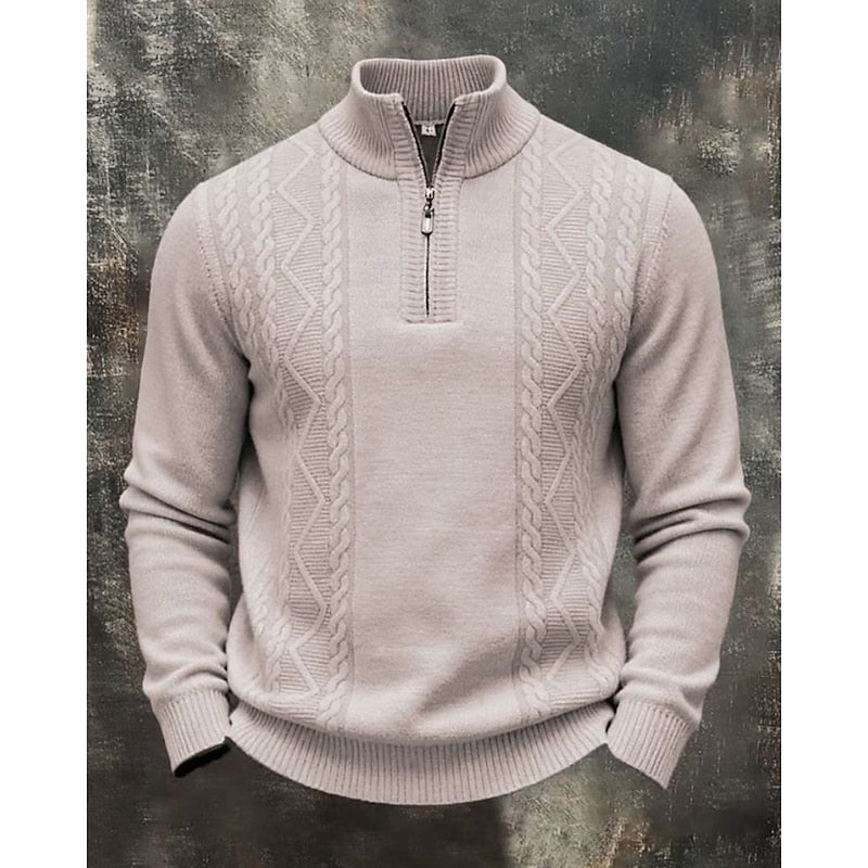 Colby | Textured Quarter-Zip Sweater