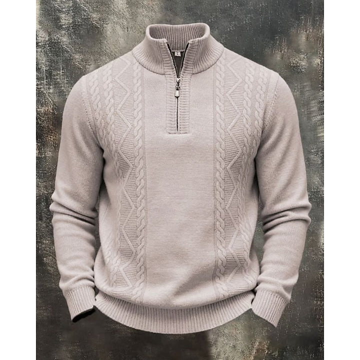 Colby | Textured Quarter-Zip Sweater