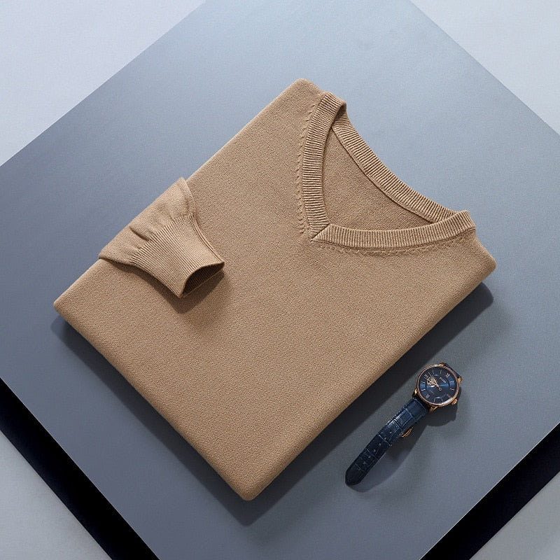 Damian | Refined V-Neck Jumper