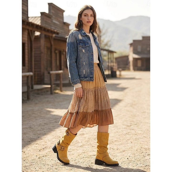 Ramona | Vintage Buckle Biker Boots