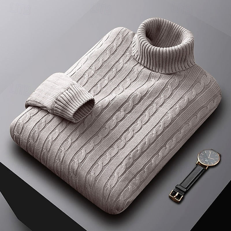 Gregory | Cable-Knit Turtleneck Jumper
