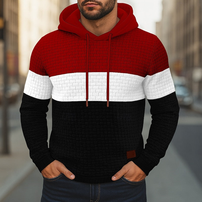 Emory | Colour-Block Hooded Pullover Hoodie