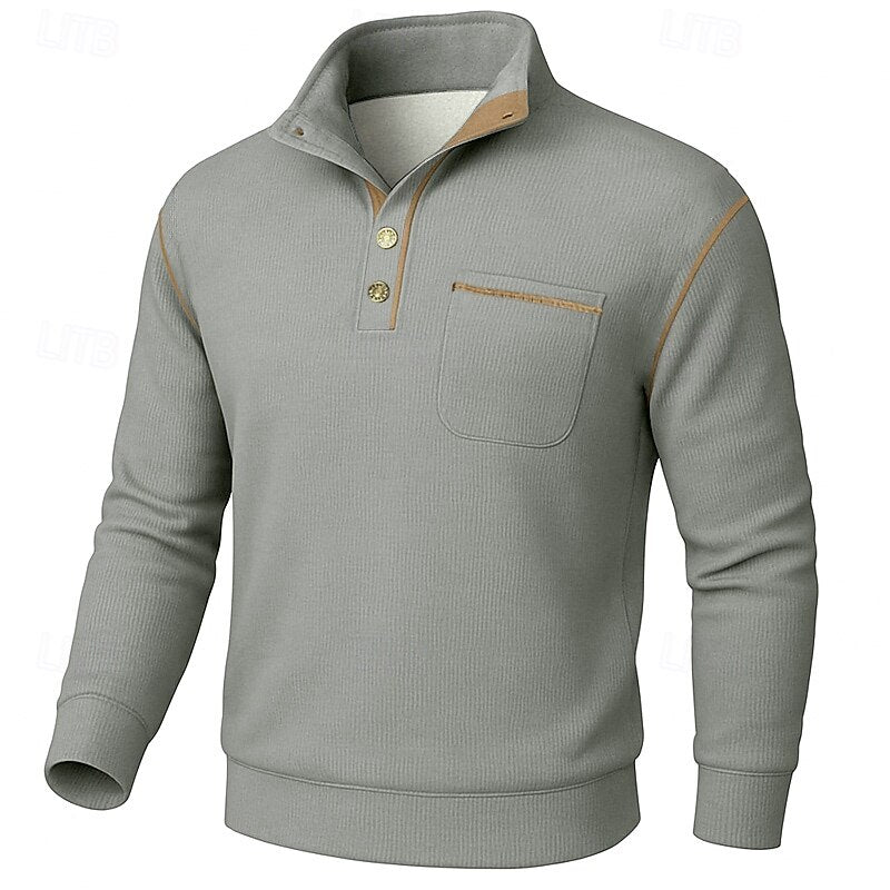 Cormac | Refined Stand-Collar Pullover