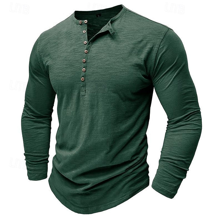 Nash | Classic Long-Sleeve Henley Shirt