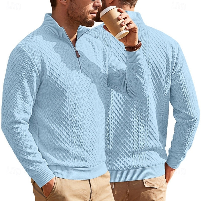 Graham | Textured Quarter-Zip Pullover