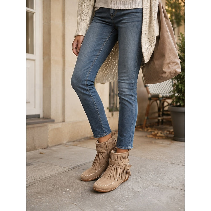 Maren | Fringed Western Ankle Boots
