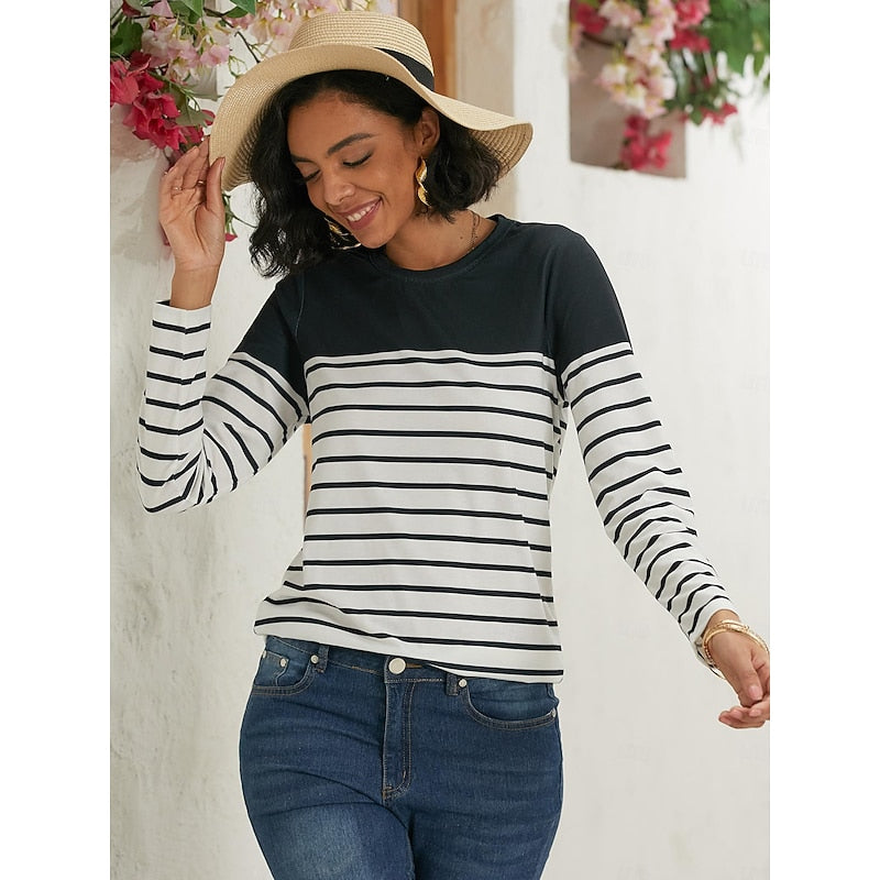 Adriana | Striped Long-Sleeve Top