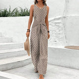 Delilah | Sleeveless Tie-Waist Jumpsuit