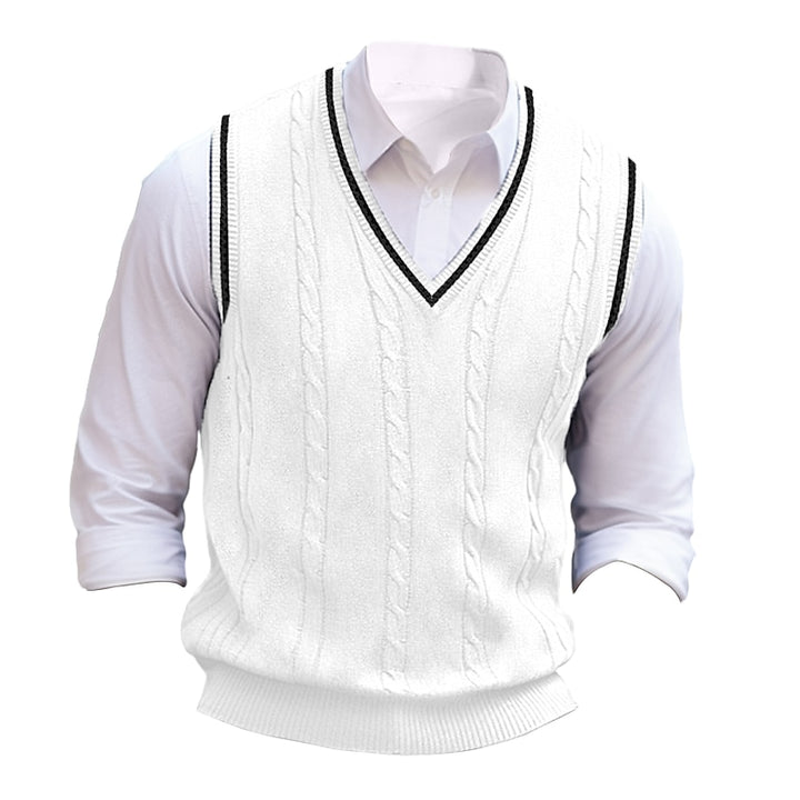 Clive | Cable-Knit V-Neck Sweater Vest