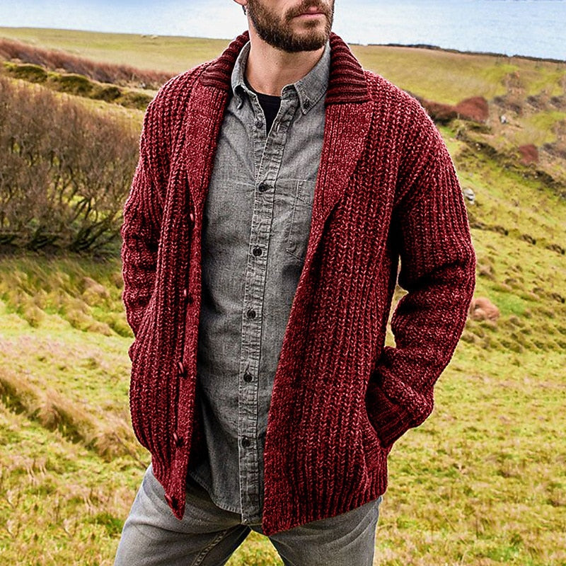 Wyatt | Shawl Collar Knit Cardigan