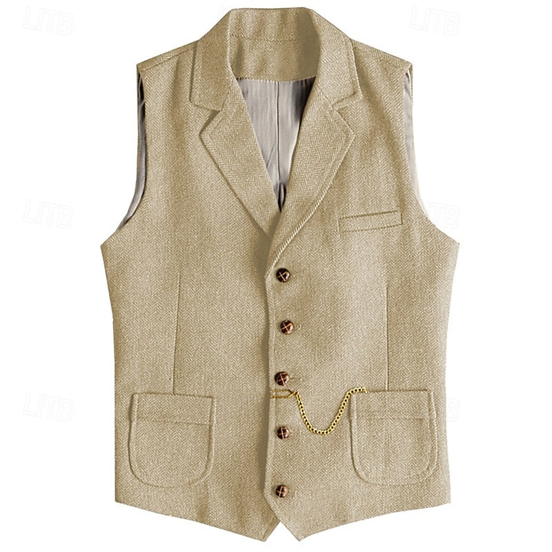 Ezra | Tailored Herringbone Waistcoat