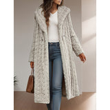 Marion | Longline Hooded Open-Front Coat