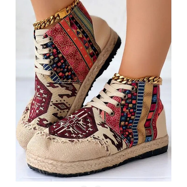 Georgia | Bohemian Patterned High-Top Sneakers