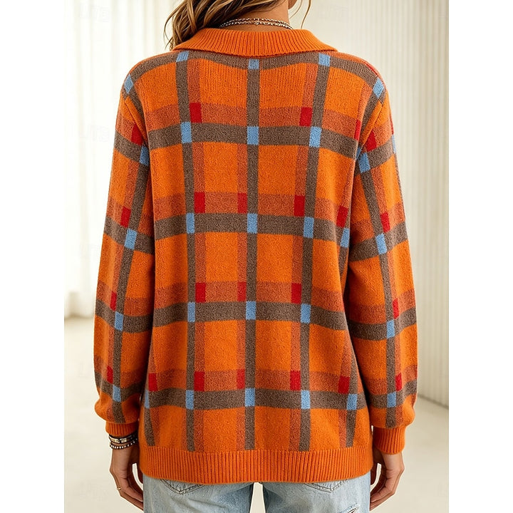 Lorraine | Checked Button-Front Cardigan