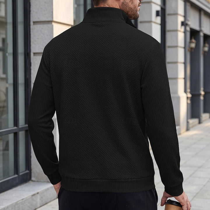 Grady | Textured Quarter-Zip Pullover