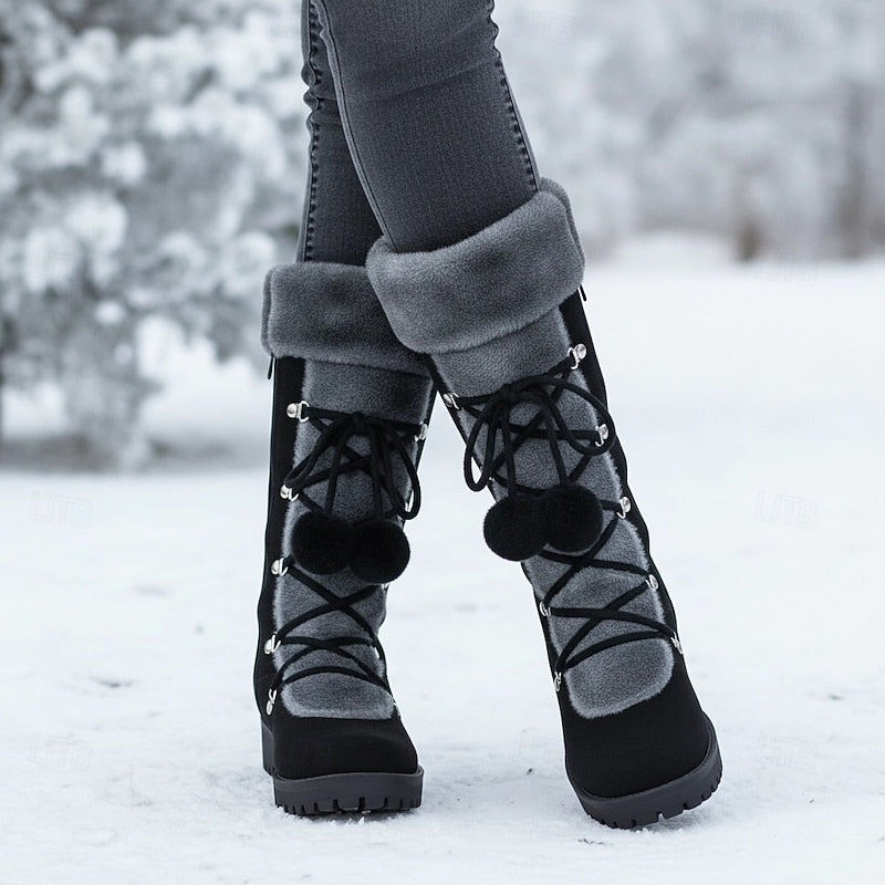 Danica | Cosy Lace-Up Winter Boots