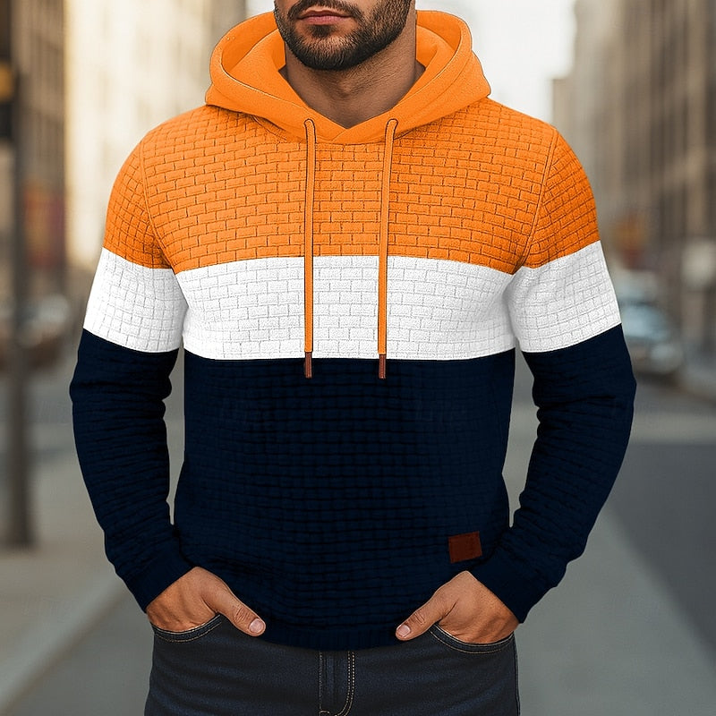 Emory | Colour-Block Hooded Pullover Hoodie