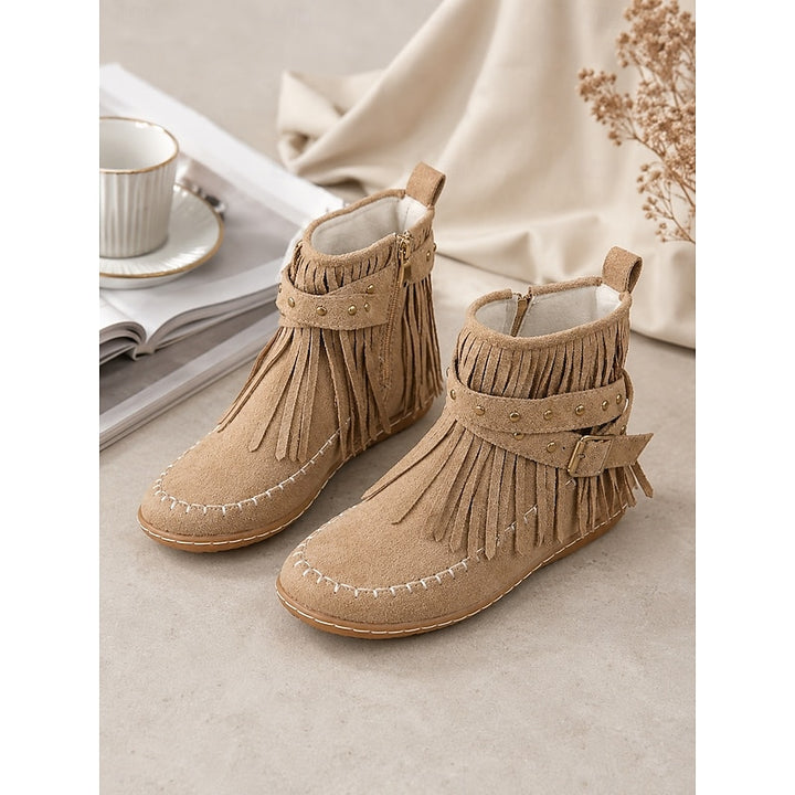 Maren | Fringed Western Ankle Boots