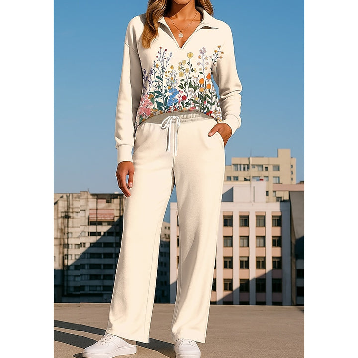 Joanna | Floral Collared Two-Piece Set