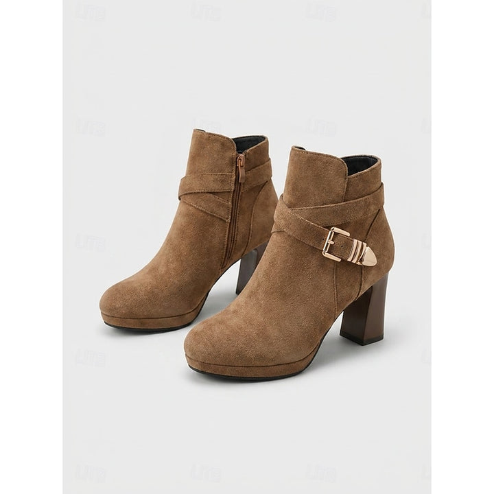 Mabel | Buckle-Strap Heeled Ankle Boots