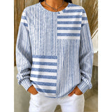 Elodie | Striped Patchwork Long-Sleeve Top