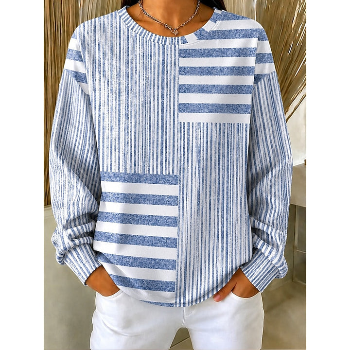 Elodie | Striped Patchwork Long-Sleeve Top