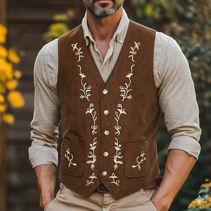 Jonah | Embroidered Floral Waistcoat