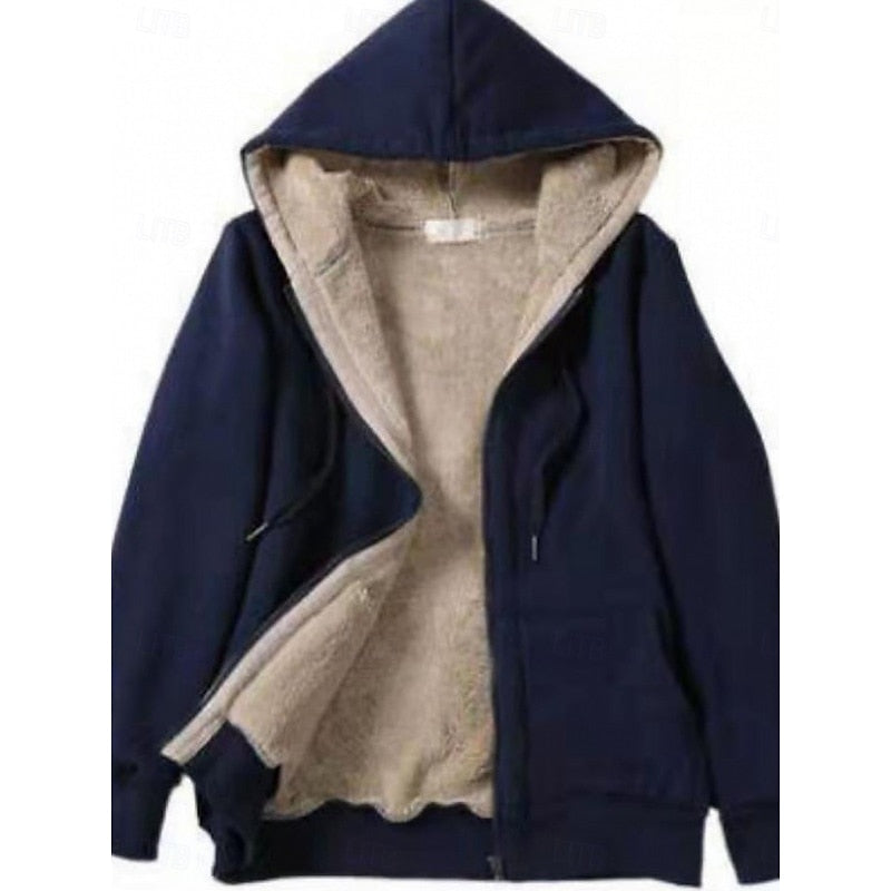 Marina | Cosy Lined Hooded Zip Jacket