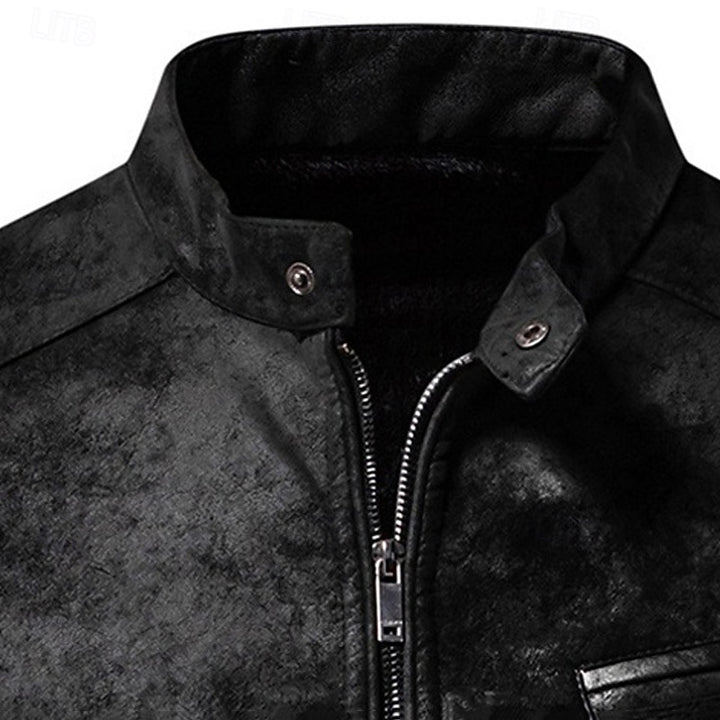 Malcolm | Classic Stand-Collar Biker Jacket