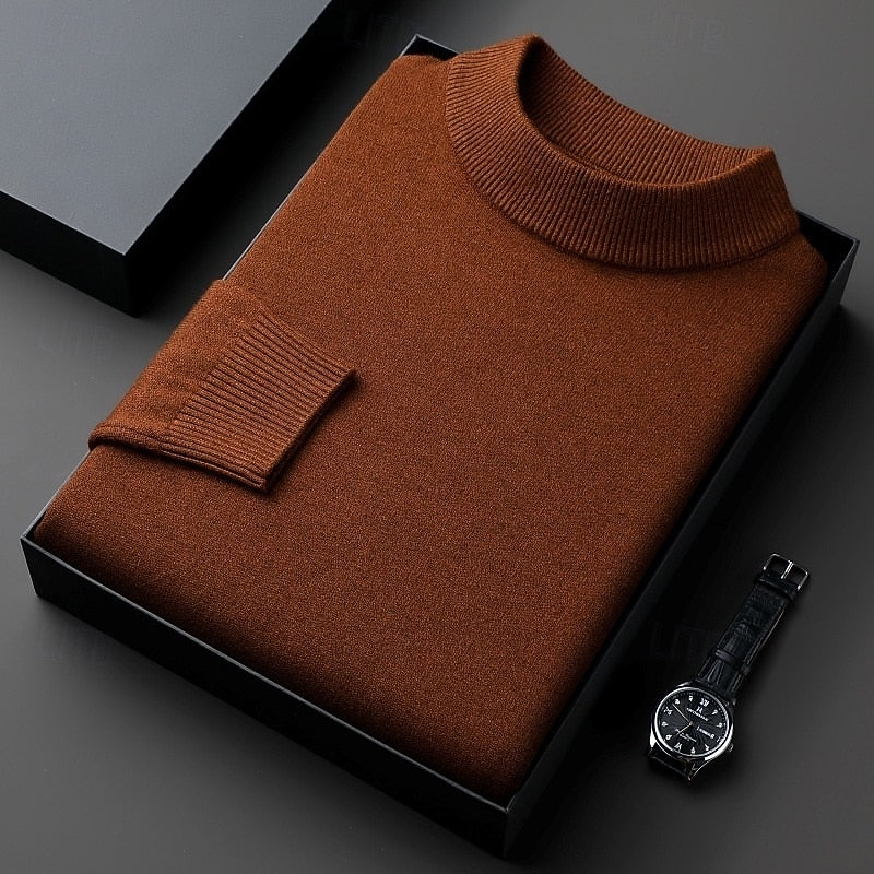 Garrett | Ribbed High-Neck Jumper