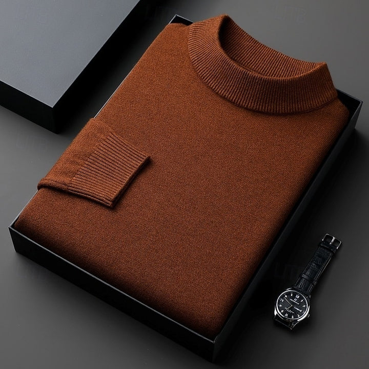 Garrett | Ribbed High-Neck Jumper