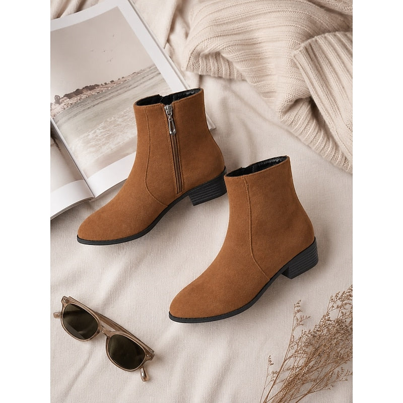 Hazel | Refined Block-Heel Ankle Boots