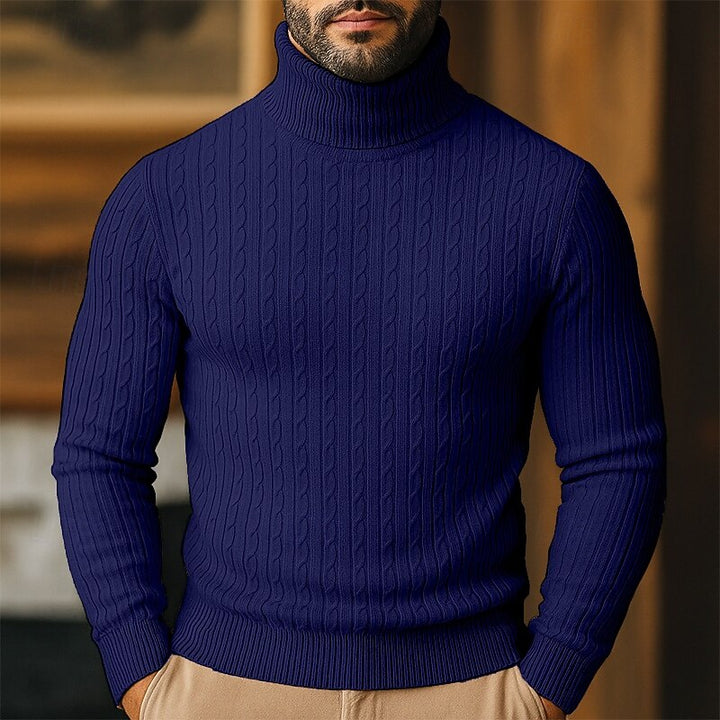 Hollis | Cable-Knit Roll Neck Jumper