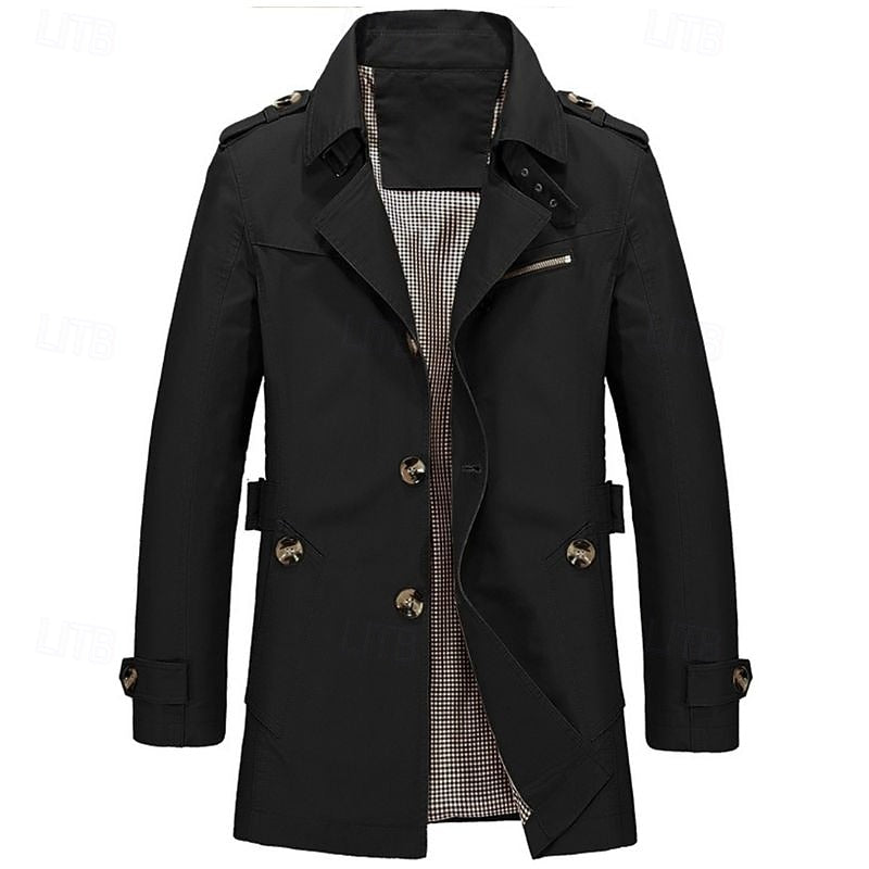 Caleb | Tailored Single-Breasted Trench Coat
