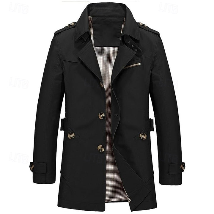 Caleb | Tailored Single-Breasted Trench Coat