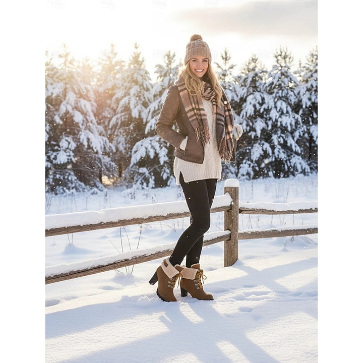 Ramona | Cosy Lace-Up Heeled Ankle Boots