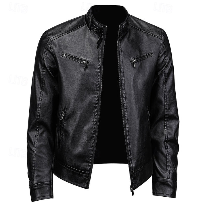 Caleb | Stand-Collar Moto Jacket