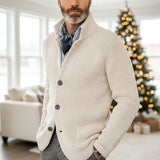 Fabian | Stand-Collar Button Cardigan