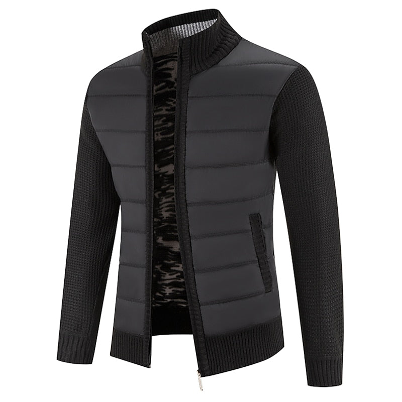 Gregory | Zip-Up Stand Collar Cardigan
