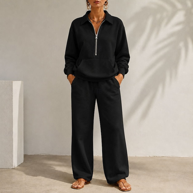 Adriana | Relaxed Zip-Collar Two-Piece Set