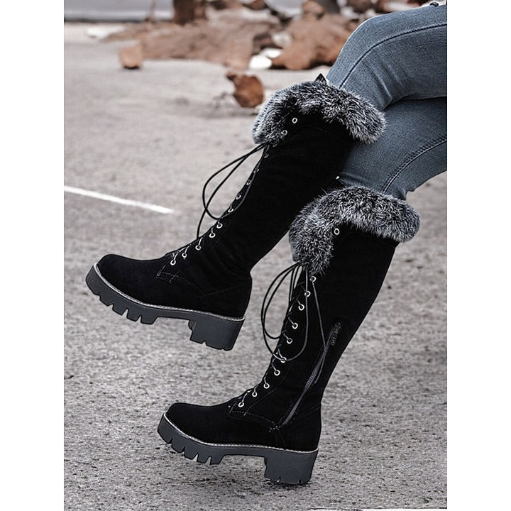 Brenna | Cosy Fur-Trimmed Knee-High Boots