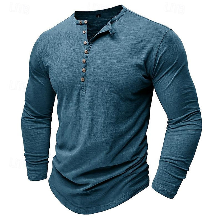Nash | Classic Long-Sleeve Henley Shirt
