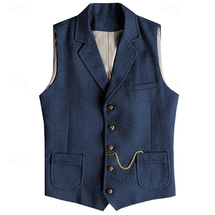 Ezra | Tailored Herringbone Waistcoat