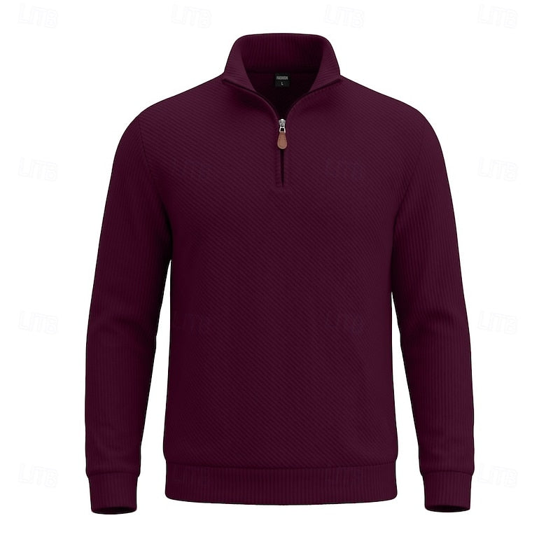 Grady | Textured Quarter-Zip Pullover