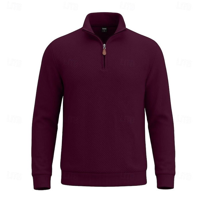 Grady | Textured Quarter-Zip Pullover