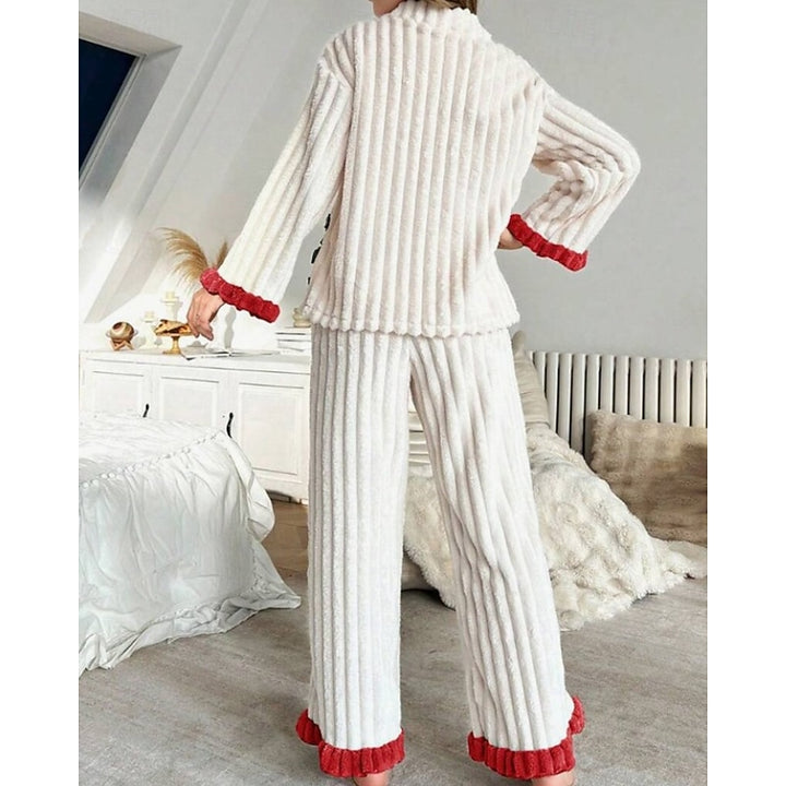 Cynthia | Ruffle-Trim Two-Piece Lounge Set