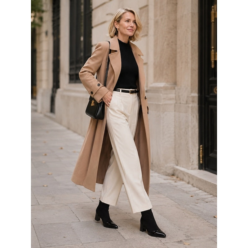 Lucia | Sleek Cap-Toe Chunky Heel Ankle Boots