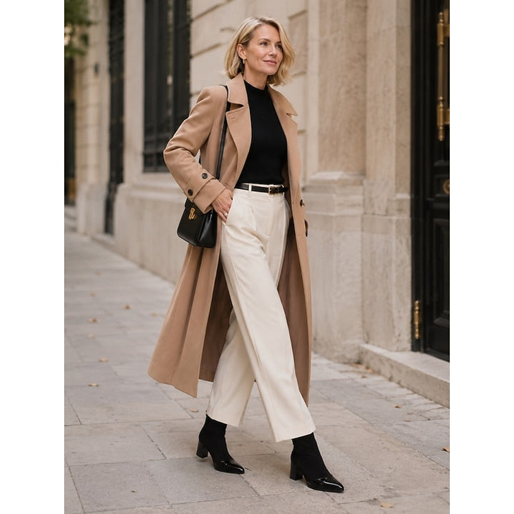 Lucia | Sleek Cap-Toe Chunky Heel Ankle Boots