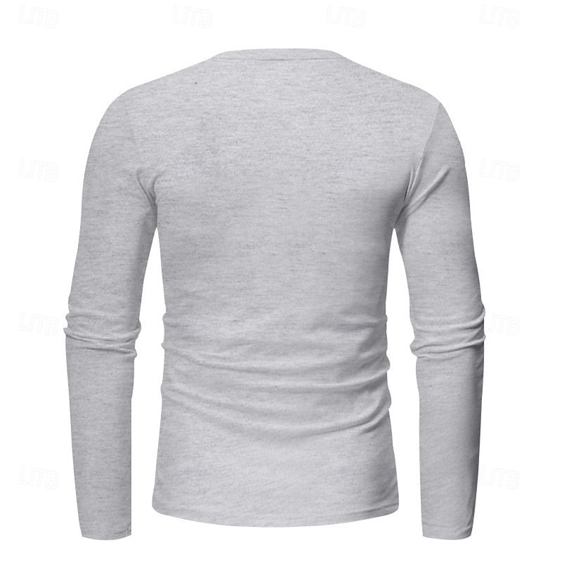 Grant | Classic Button-Neck Henley Shirt