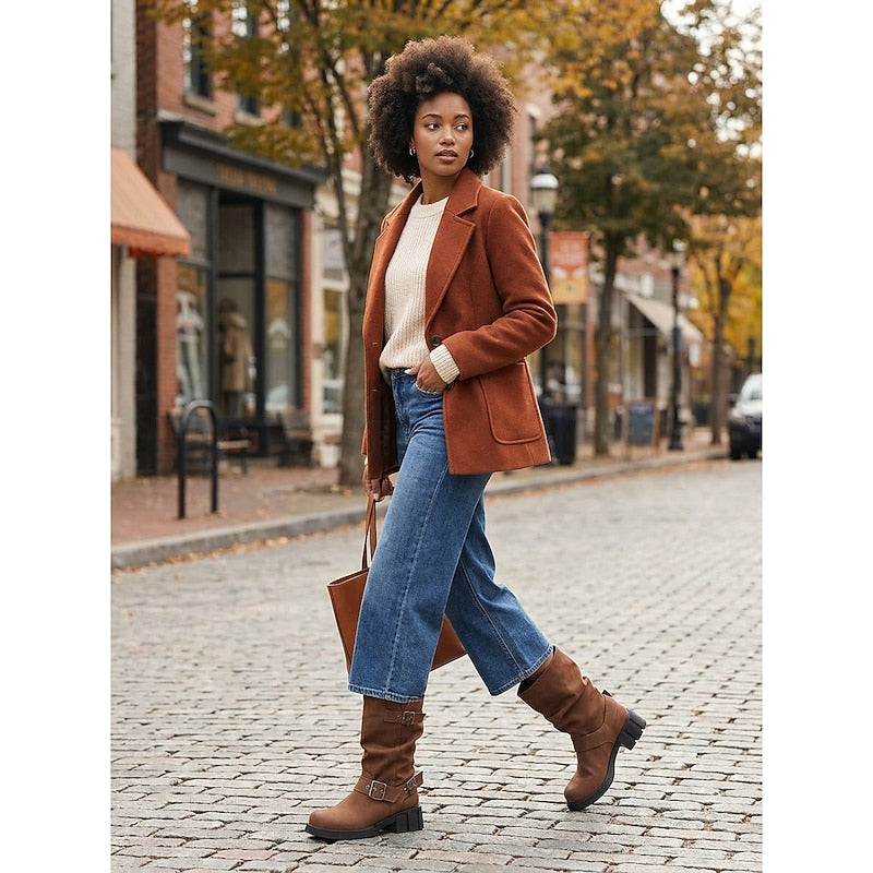 Ramona | Vintage Buckle Biker Boots